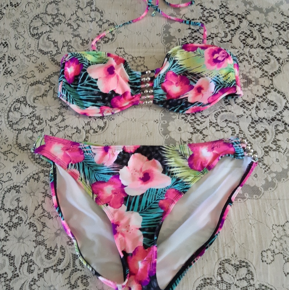OP Floral Bikini Size Medium